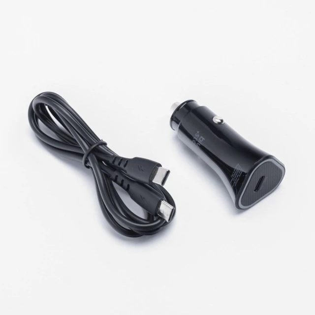 Автотримач Blue Star USB C QC3.0 PD AFC 3A 20W + кабель USB C до USB C Black (5903396275777)