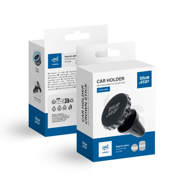 Автотримач Blue Star Crown Magnetic Black (5903396281457)