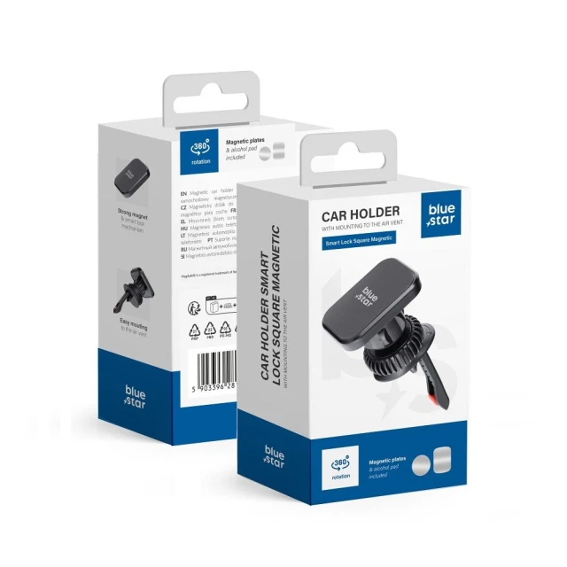 Автотримач Blue Star Smart Lock Square Magnetic Black (5903396281532)