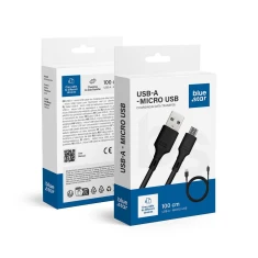 Кабель Blue Star USB A to Micro USB 2A 1m Black (5903396281617)