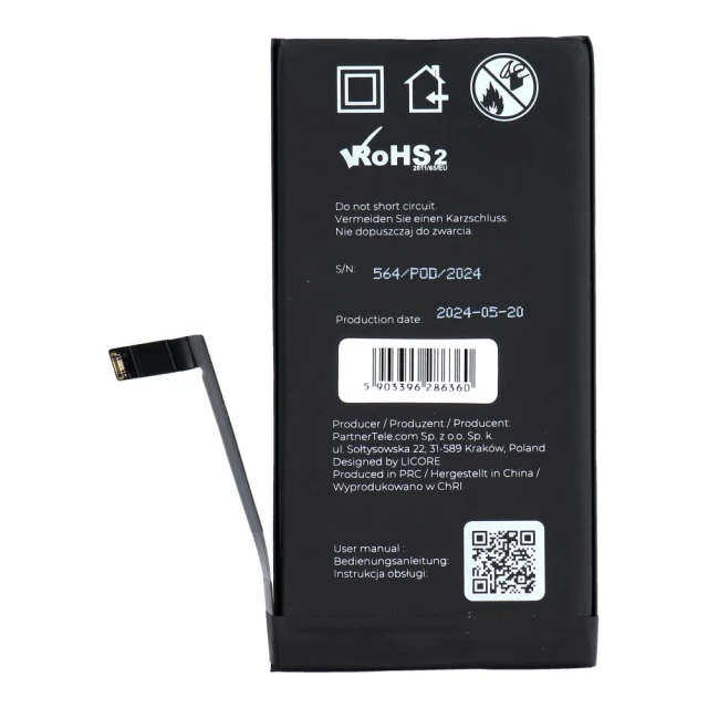 Батарея Licore 4325 mAh для iPhone 14 Plus Black (5903396286360)