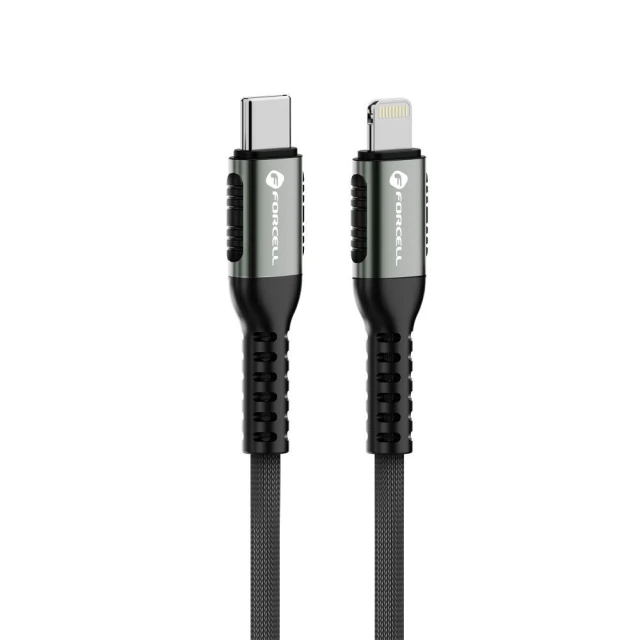 Кабель Forcell F-Energy Cafule USB-C to Lightning PD 3A 27W 1.2m Black (5903396298226)