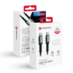 Кабель USB-C to USB-C Forcell F-Energy Cafule C263 QC4.0 PD 5A 240W 1.2m Black (5903396298288)