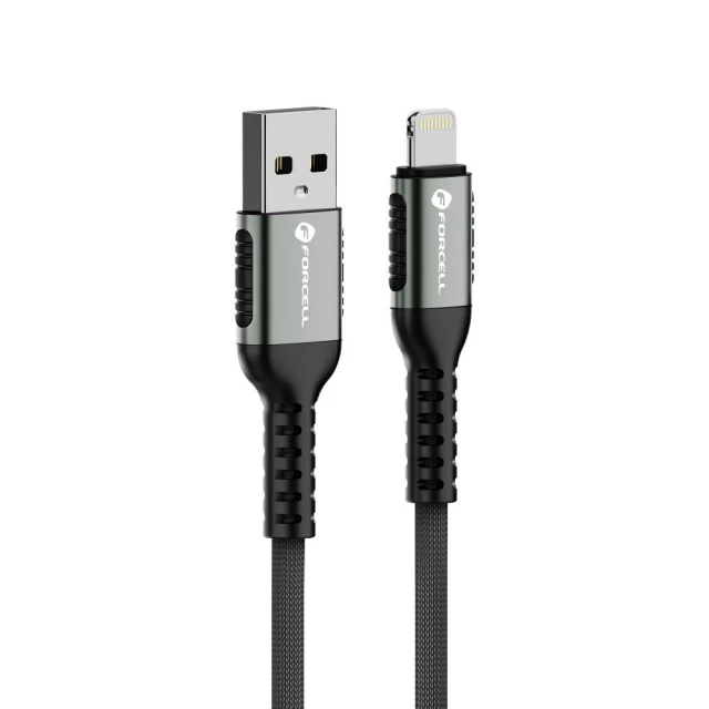 Кабель Forcell F-Energy Cafule USB-A to Lightning 2.4A 12W 1.2m Black (5903396298325)