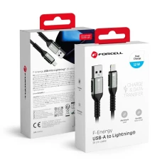 Кабель Forcell F-Energy Cafule USB-A to Lightning 2.4A 12W 1.2m Black (5903396298325)