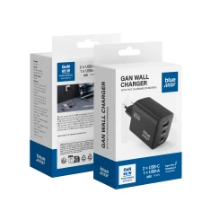 Мережевий зарядний пристрій Blue Star GaN VT-43 2x USB-C + USB-A QC4.0 PD 4A 65W Black (5903396299087)