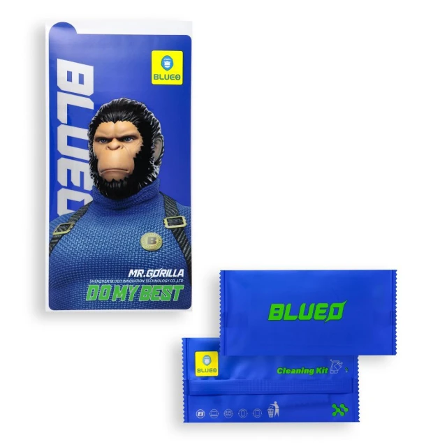 Защитное стекло Blueo Mr. Monkey Glass для iPhone 15 Black (5903396315480)