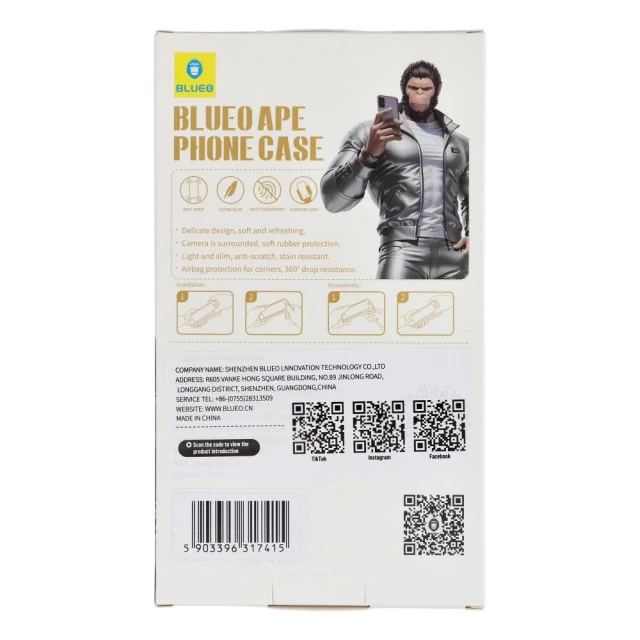 Чохол Blueo APE для iPhone 16 Pro Max Grey (5903396317415)