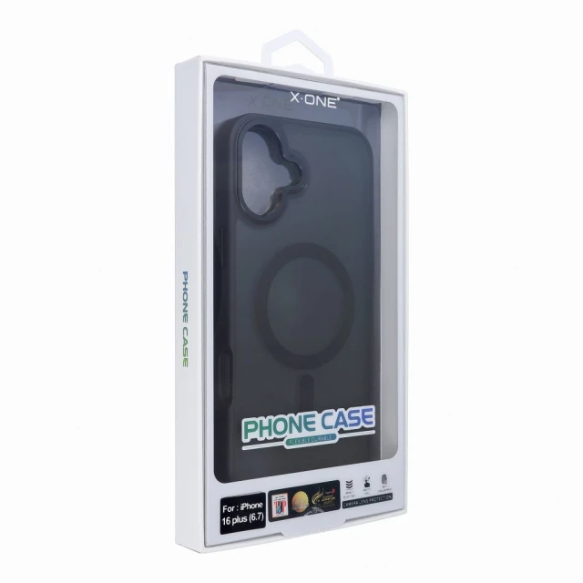 Чохол X-One Dropguard Magnetic Case Air для iPhone 16 Plus Black with MagSafe (5903396319013)