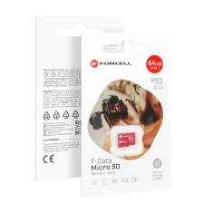 Карта пам'яті microSD 64GB U3 Class 10 Forcell F-Data Red (5903396324734)