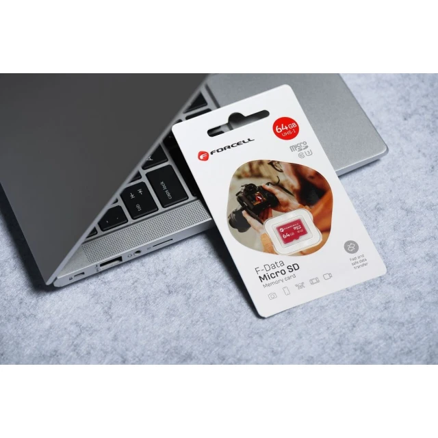 Карта памяти microSD 64GB U3 Class 10 Forcell F-Data Red (5903396324734)