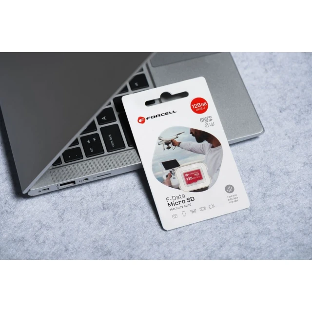 Карта пам'яті microSD 128GB U3 Class 10 Forcell F-Data Red (5903396324741)