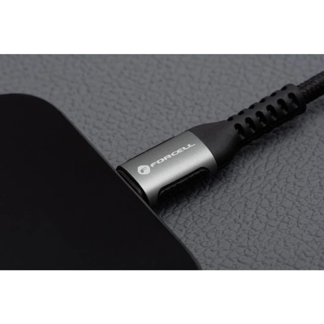 Кабель Forcell F-Energy Cafule USB-A to Lightning 2.4A 12W 2m Black (5903396346354)
