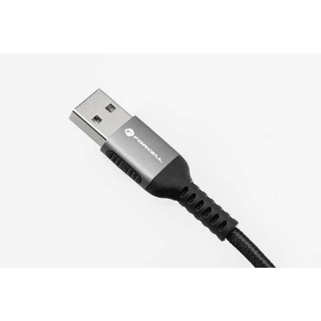 Кабель Forcell F-Energy Cafule USB-A to Lightning 2.4A 12W 2m Black (5903396346354)
