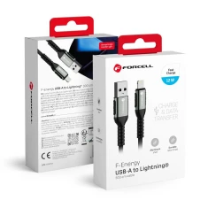 Кабель Forcell F-Energy Cafule USB-A to Lightning 2.4A 12W 3m Black (5903396346361)