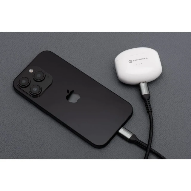Кабель Forcell F-Energy Cafule USB A to USB C 3A 66W 3 m Black (5903396347436)