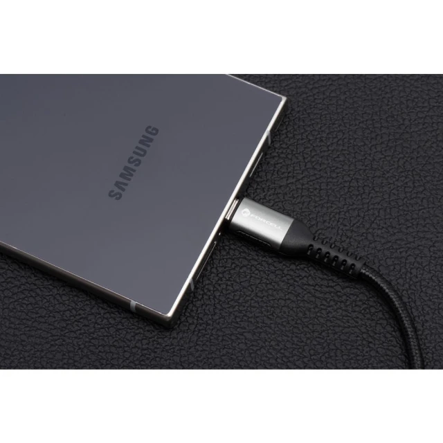 Кабель Forcell F-Energy Cafule USB-C to Lightning PD 3A 27W 2m Black (5903396347733)