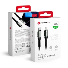 Кабель Forcell F-Energy Cafule USB-C to Lightning PD 3A 27W 3m Black (5903396347740)