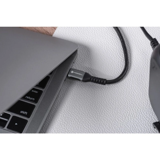 Кабель Forcell F-Energy USB-C to USB-C QC4.0 PD 5A 100W Cafule 2m C260 Black (5903396347757)