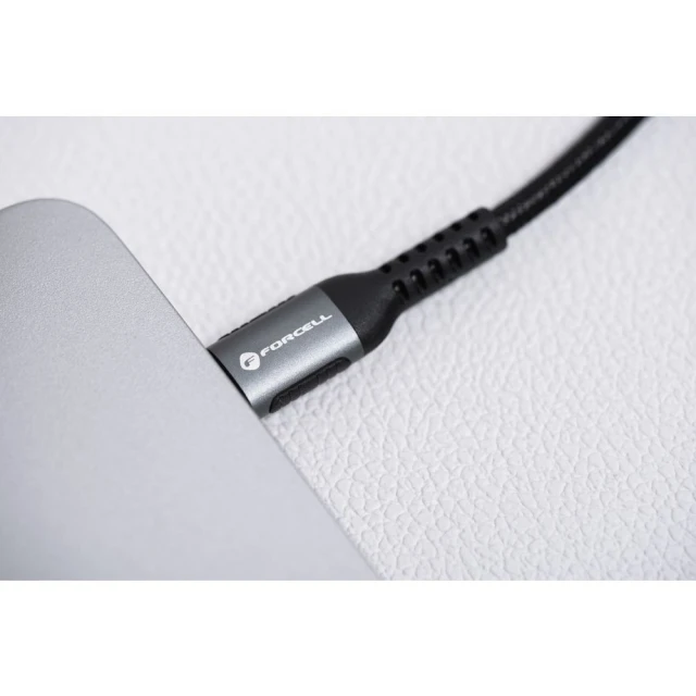 Кабель Forcell F-Energy Cafule USB C to USB C 5A 100W 3 m Black (5903396347764)