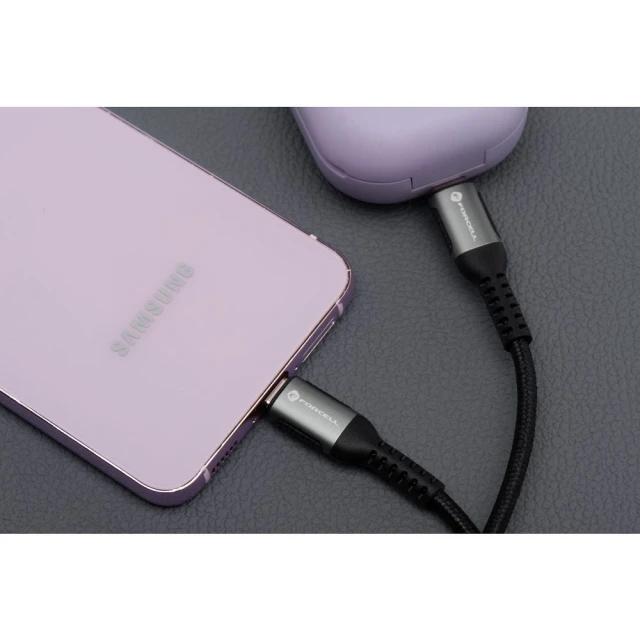 Кабель Forcell F-Energy Cafule USB C to USB C 5A 100W 3 m Black (5903396347764)