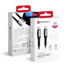 Кабель Forcell F-Energy USB-C to USB-C QC4.0 PD 5A 240W Cafule 3m C263 Black (5903396347795)