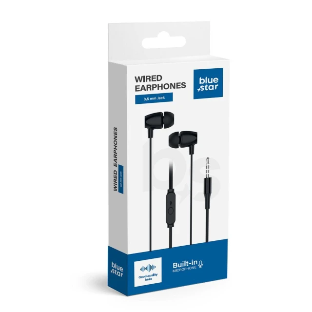 Навушники Blue Star PA-E67 провідні Jack 3.5 mm 1.2 м Black (5903396350467)