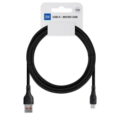 Кабель Blue Star ECO USB A to Micro USB 2A 1m Black (5903396364396)