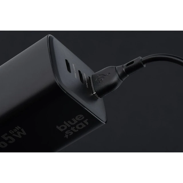 Кабель Blue Star ECO USB A to Micro USB 2A 1m Black (5903396364396)