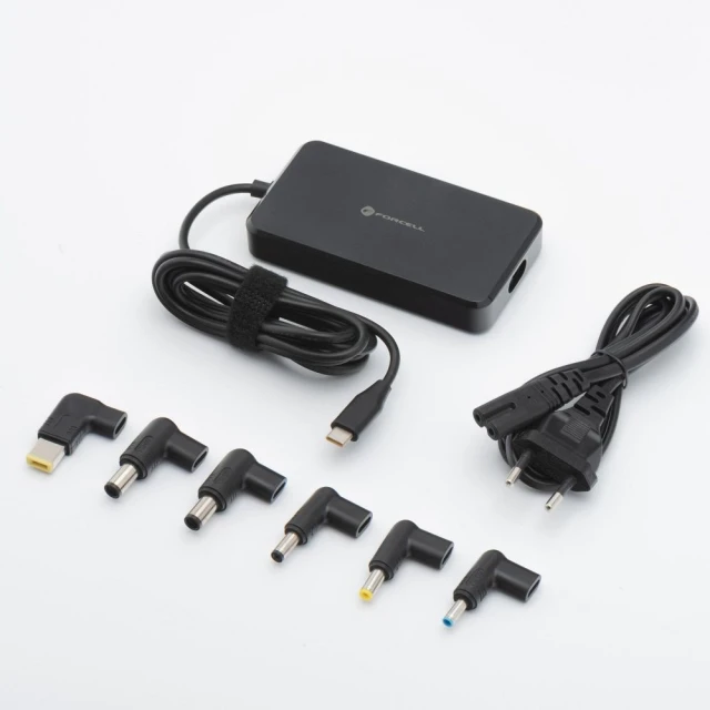 Зарядний пристрій Forcell F-Energy USB C + 6 насадок 65W Black (5903396376627)