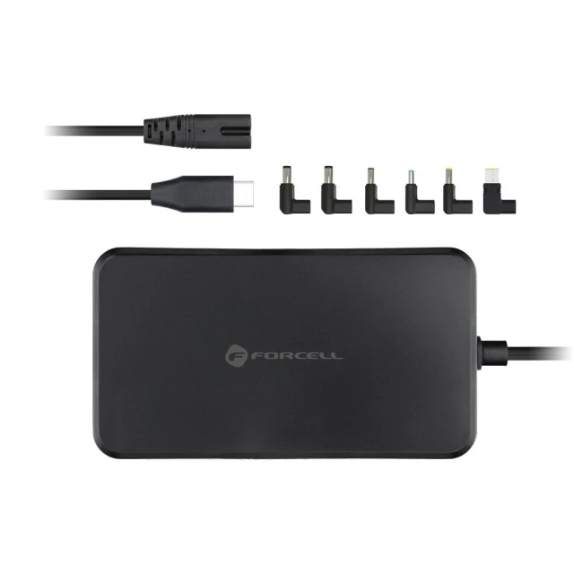 Зарядний пристрій Forcell F-Energy USB C + 6 насадок 65W Black (5903396376627)