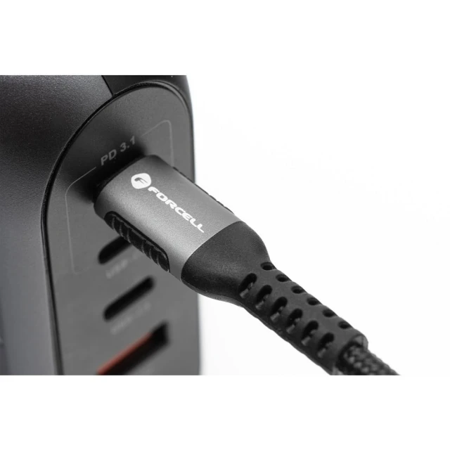Кабель Forcell F-Energy USB-C to Lightning Black (5903396378447)