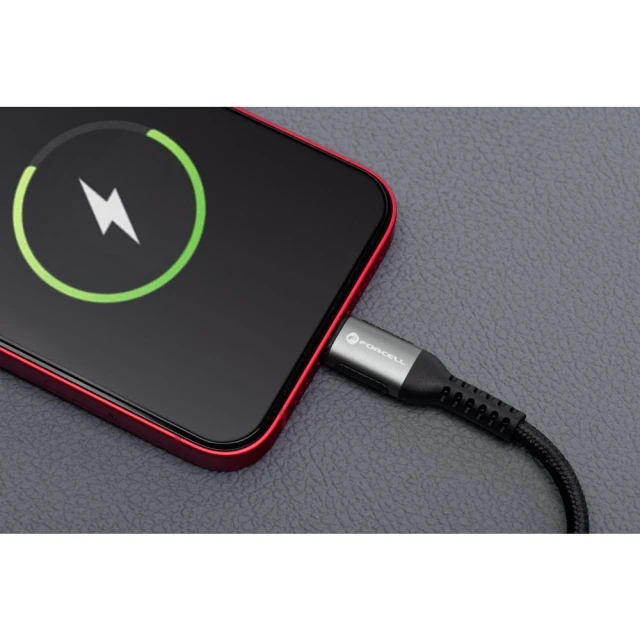 Кабель Forcell F-Energy Cafule USB-C to Lightning PD 3A 27W 0,25 м Black (5903396378461)