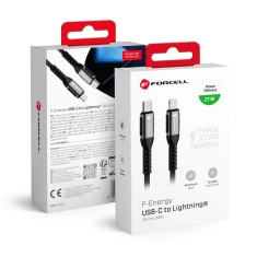 Кабель Forcell F-Energy Cafule USB-C to Lightning PD 3A 27W 0,25 м Black (5903396378461)