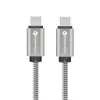 Кабель USB C до USB C Forcell F-Energy QC4.0 PD 5A 100W E-Mark Metal 2 м Silver (5903396378478)