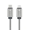 Кабель Forcell F-Energy Metal USB-C to Lightning PD 3A 27W 2 м Silver (5903396378485)