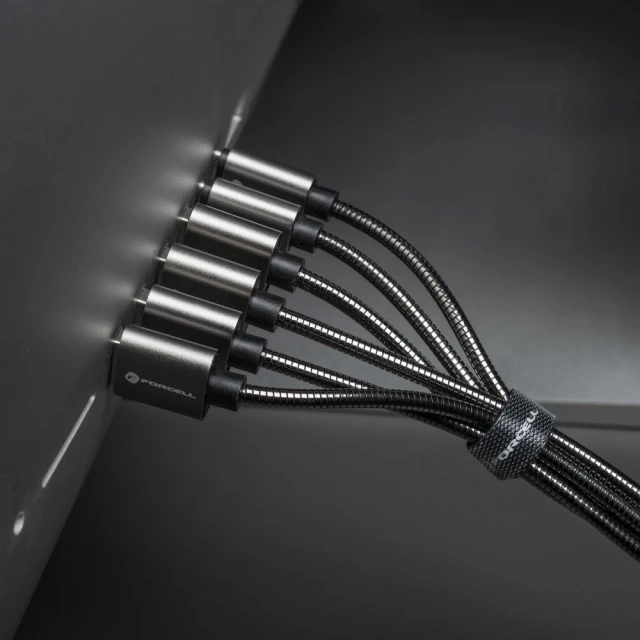 Кабель Forcell F-Energy Metal USB-A to Lightning 2,4A 12W 2 м Silver (5903396378508)
