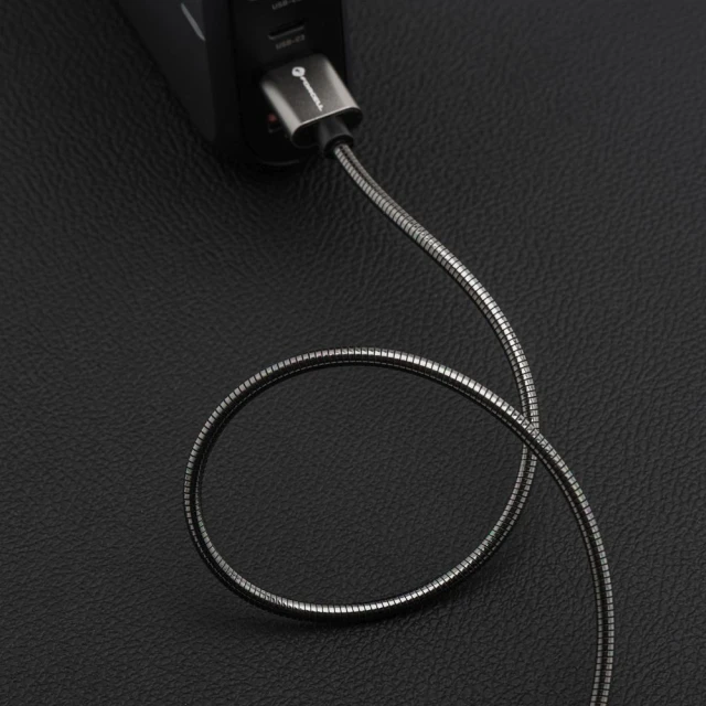 Кабель Forcell F-Energy Metal USB-A to Lightning 2,4A 12W 2 м Silver (5903396378508)