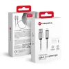 Кабель Forcell F-Energy Metal USB-A to Lightning 2,4A 12W 2 м Silver (5903396378508)