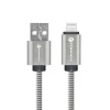 Кабель Forcell F-Energy Metal USB-A to Lightning 2,4A 12W 2 м Silver (5903396378508)