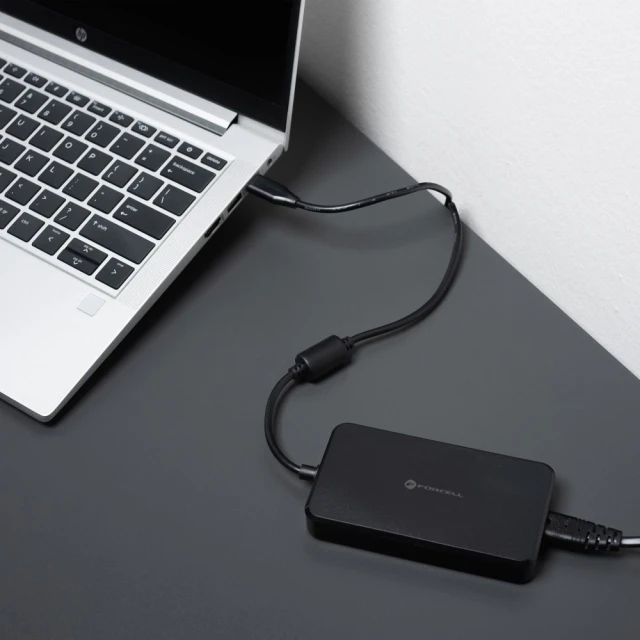 Адаптер живлення для ноутбука Forcell F-Energy 90W USB C + 6 насадок Black (5903396379192)