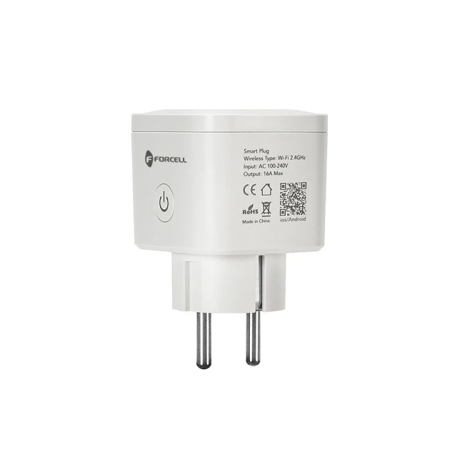 Розумна розетка Forcell F-Energy EU02 з WiFi White (5903396379208)