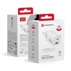 Зарядний пристрій Forcell F-Energy Mini GaN III USB C + USB A PD QC4.0 45W White (5903396380112)