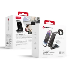 Бездротовий зарядний пристрій Forcell F-Energy 3in1 Simply Charge для Apple Watch/Samsung Watch Grey (5903396384868)