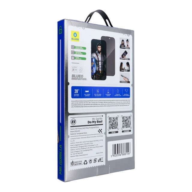 Захисне скло Blueo Mr. Monkey Glass для Samsung Galaxy S25 Edge Black (5903396388156)