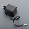 Зарядний пристрій Forcell F-Energy GaN USB C + USB A + кабель USB C PD QC4.0 3A 70W Grey (5903396390838)