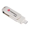 Flash-диск Forcell F-Data Metal Duo 16GB USB 3.2 Gen 1 Silver (5903396391750)