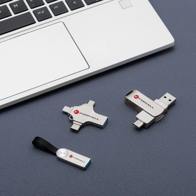 Флешка 16GB USB 3.2 Gen 1 Forcell F-Data Metal Quad Silver (5903396391767)