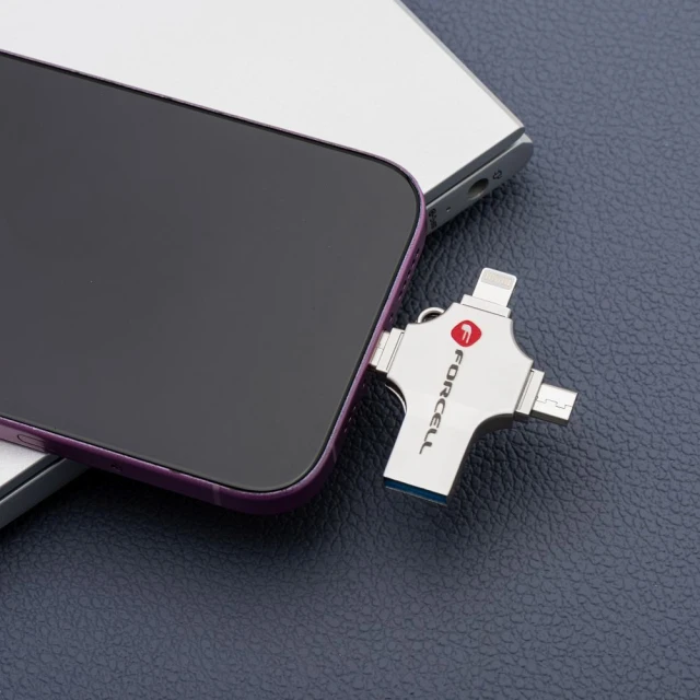 Флешка 16GB USB 3.2 Gen 1 Forcell F-Data Metal Quad Silver (5903396391767)