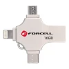 Флешка 16GB USB 3.2 Gen 1 Forcell F-Data Metal Quad Silver (5903396391767)